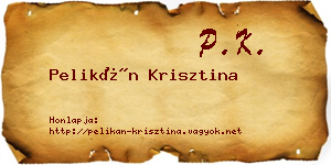 Pelikán Krisztina névjegykártya